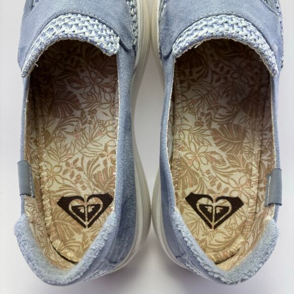 ROXY “Sheilahh” Platform Shoes light grey/blue grey color Women’s Size 7 - Picture 8 of 12